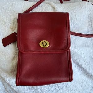 Vintage auth red Coach Scooter bag - 9893